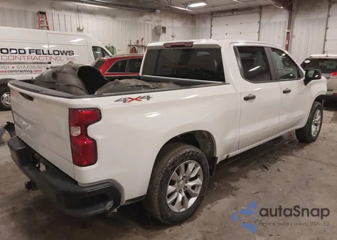2021 Chevrolet Silverado 1500 4Wd Short Bed Wt из США, поврежденный, VIN 3GCUYAEF0MG336858